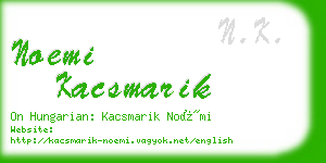 noemi kacsmarik business card